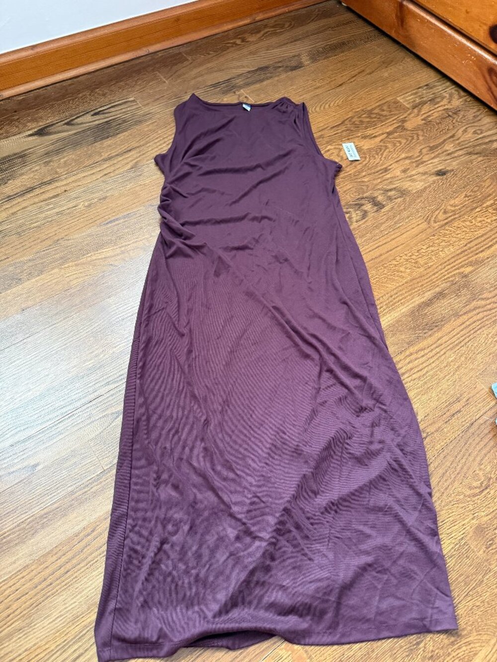 Plum Ribbed Maxi Dress (Old Navy) Size L NWT